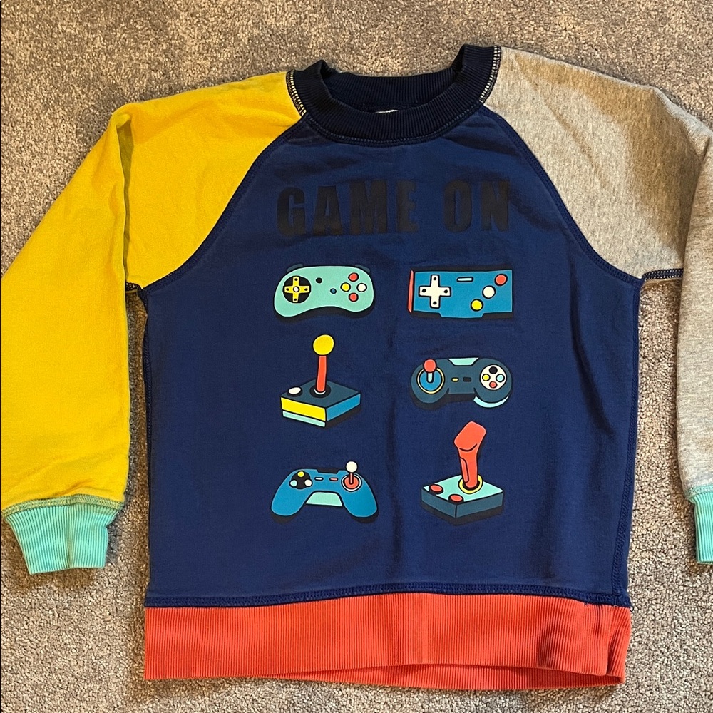 Hanna Andersson Game On Kids Raglan Sweatshirt - Multicolor